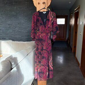 Forest Maxi Wrap Dress (Size L) - Mixed By Nasrin